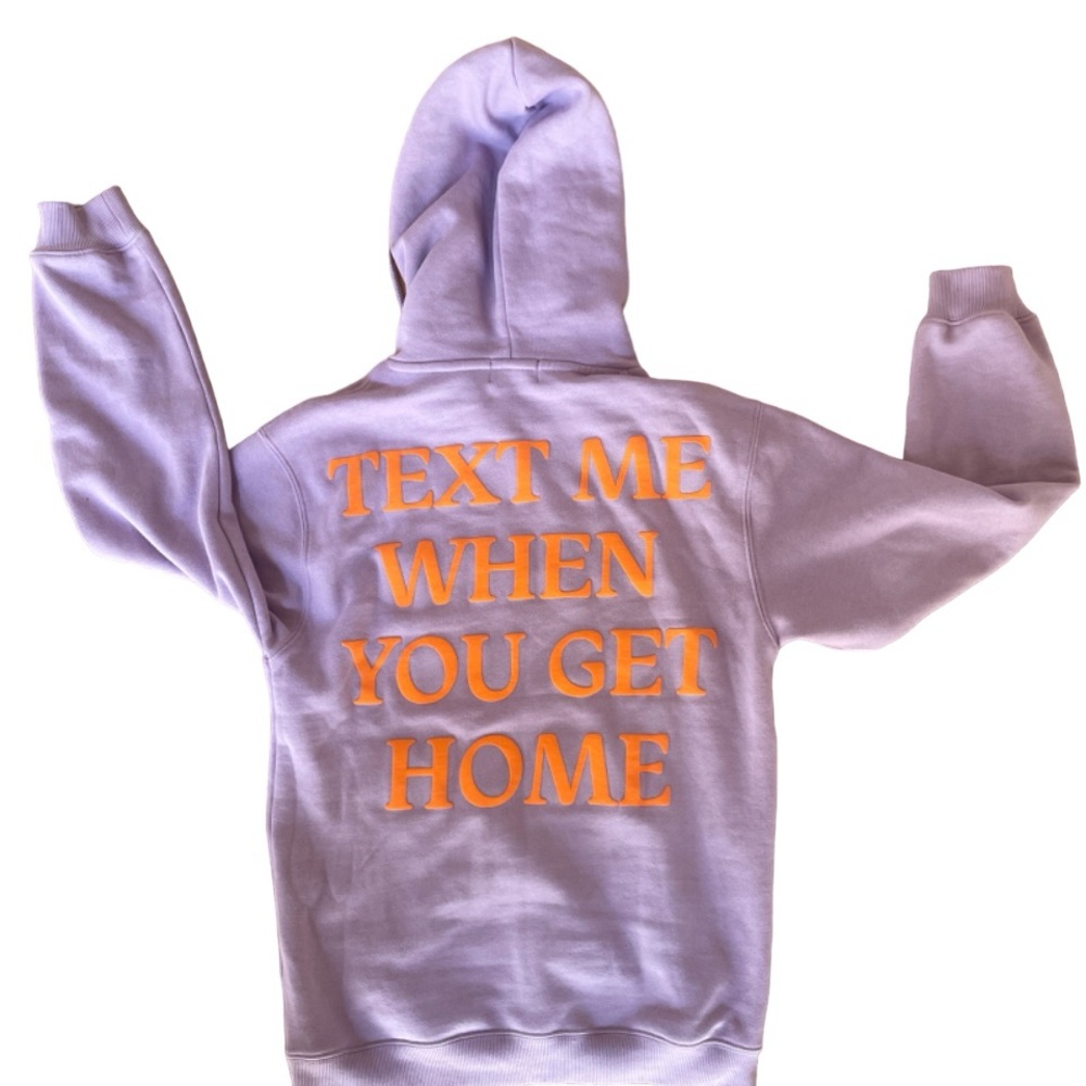Lonely Ghost Text Me Lavender and Orange Small